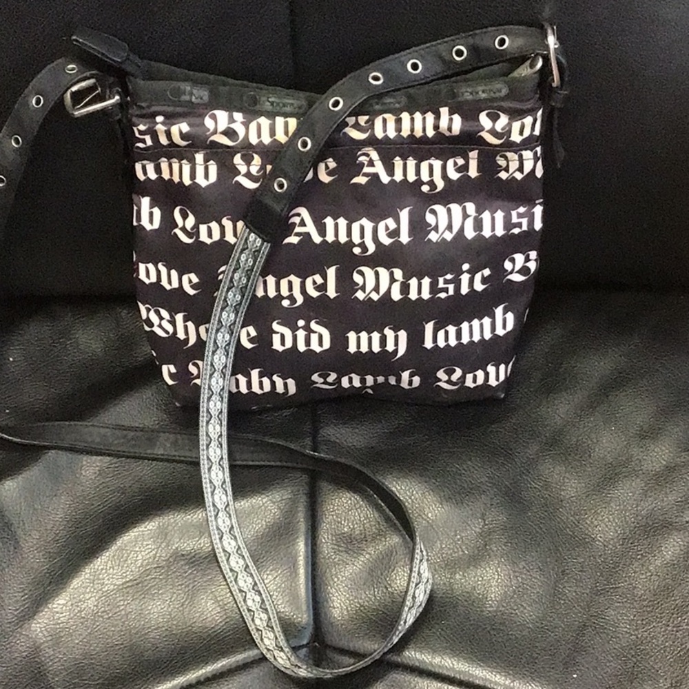 L.A.M.B. Black and White Crossbody Bag